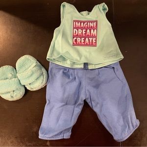 American Girl Doll PJs with Slippers